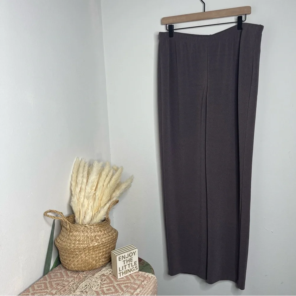 Easywear by Chico's Crepe Sharryl Pull On Pants in Chelsea Gray Size 3